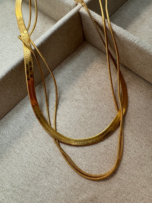 Collier Cléopâtre Triple - Or