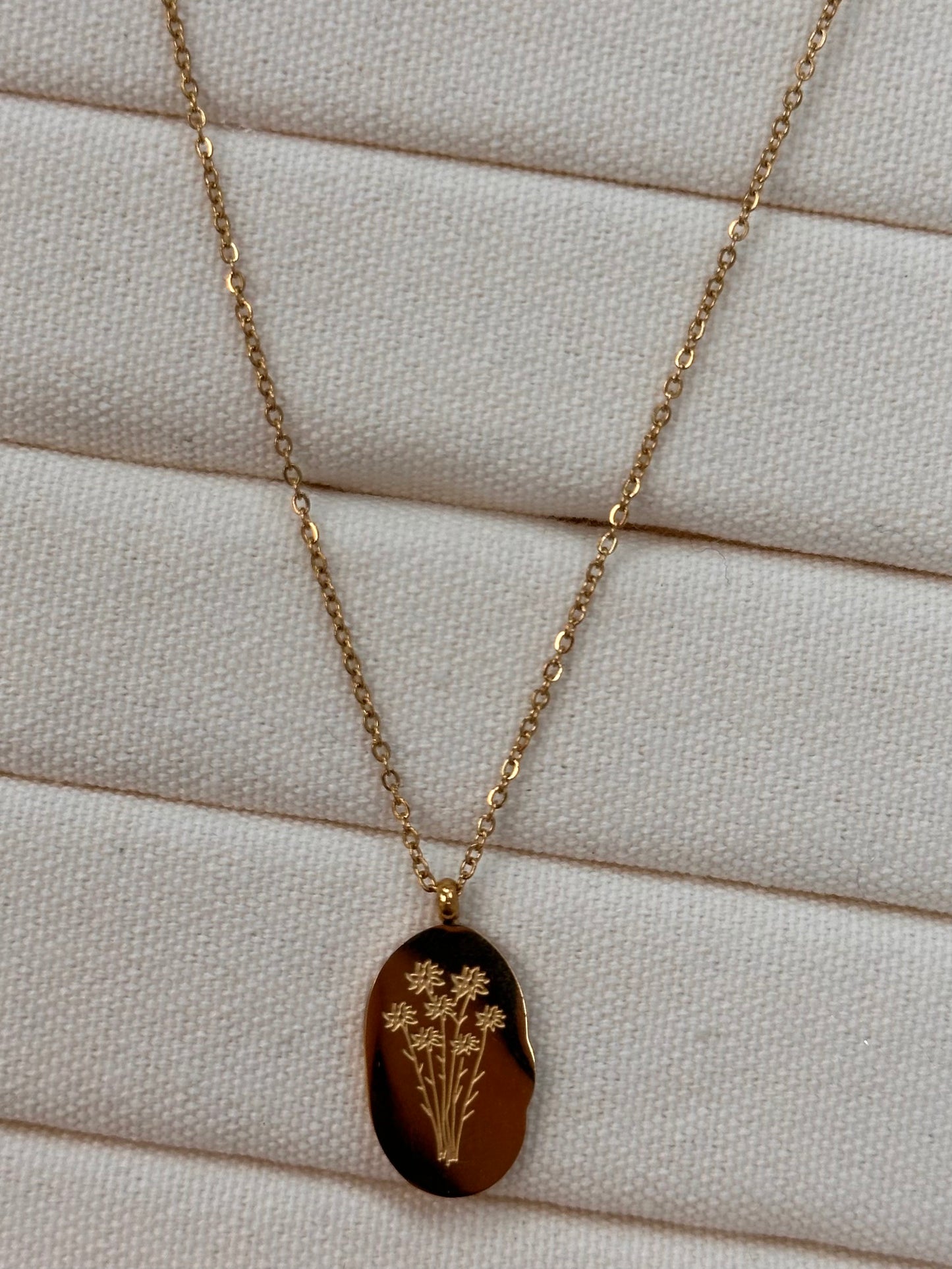 Collier Fleur Septembre - Or
