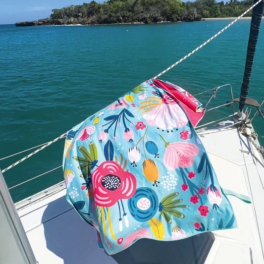 Serviette en microfibre XXL – Bouquet de fleur